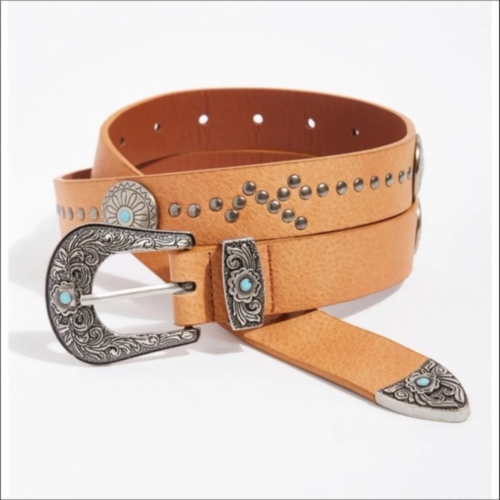 Free People Annabelle Embellished Western Belt